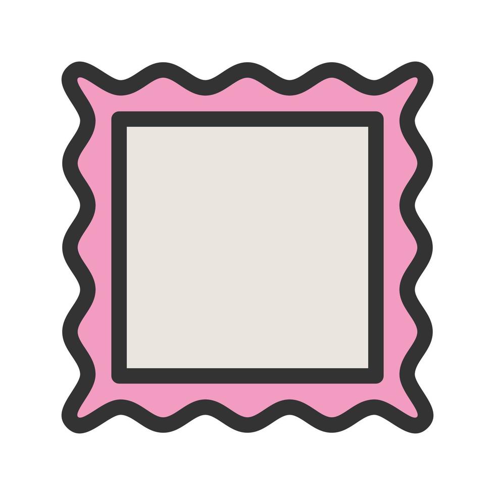 Frame I Filled Line Icon vector