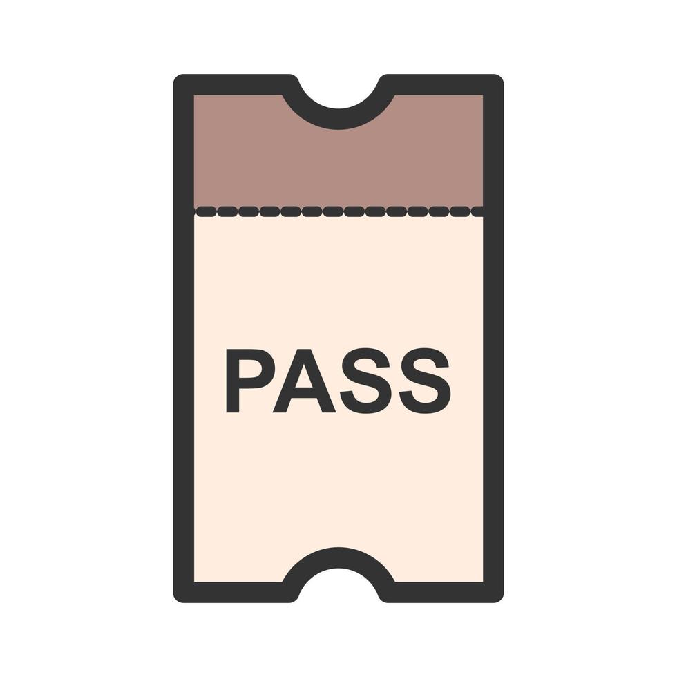 Passes Filled Line Icon vector