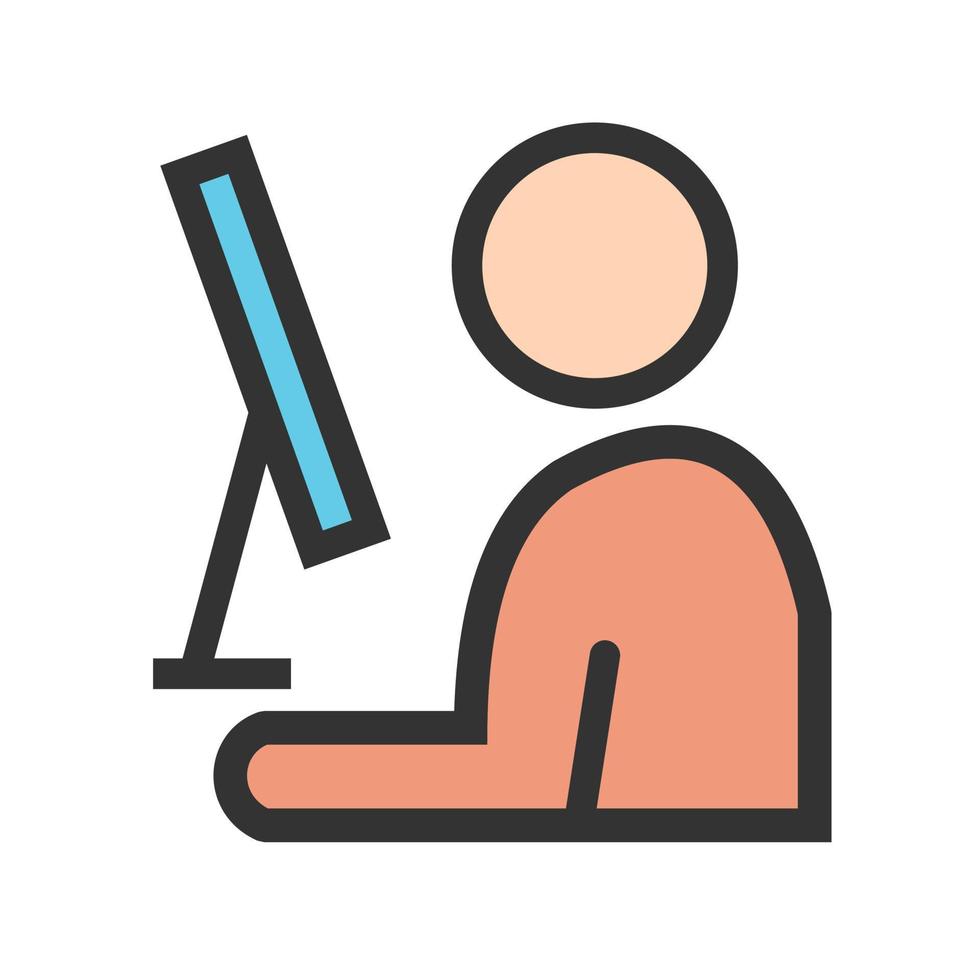 Online Status Filled Line Icon vector