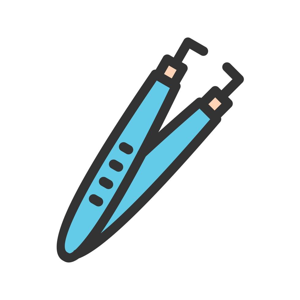 Forceps I Filled Line Icon vector