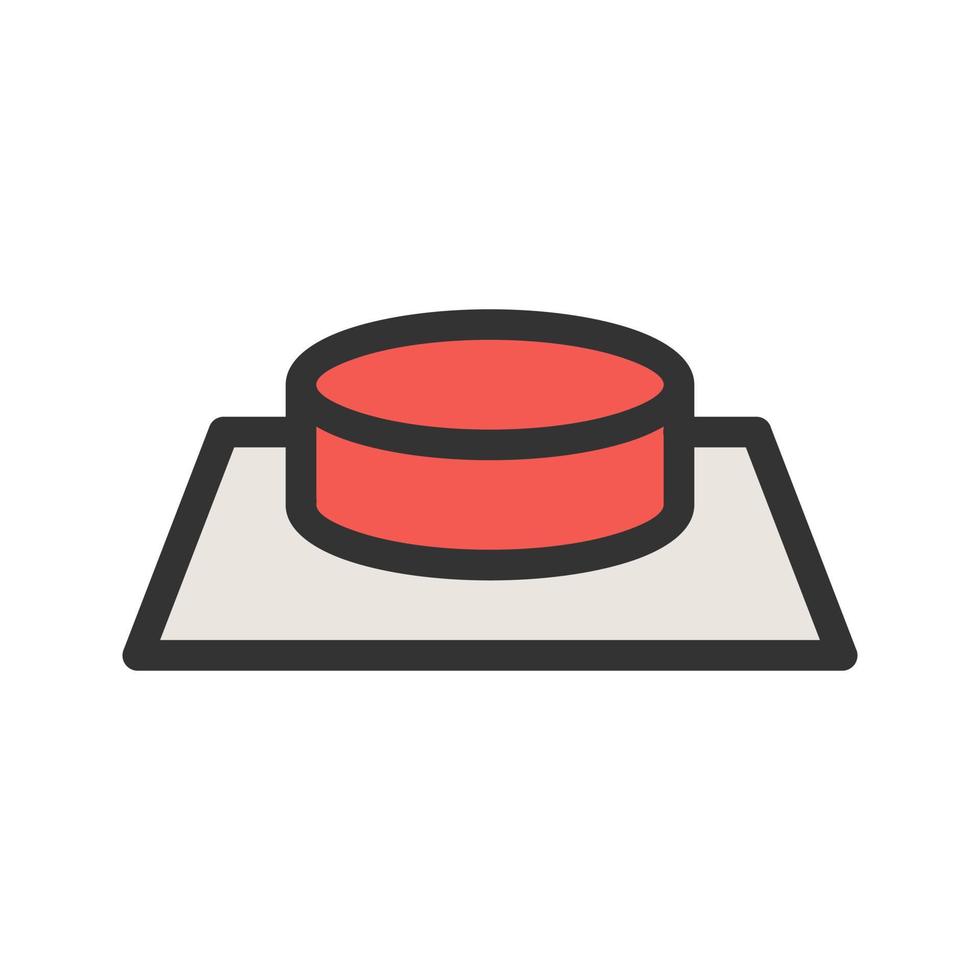 Button Filled Line Icon vector