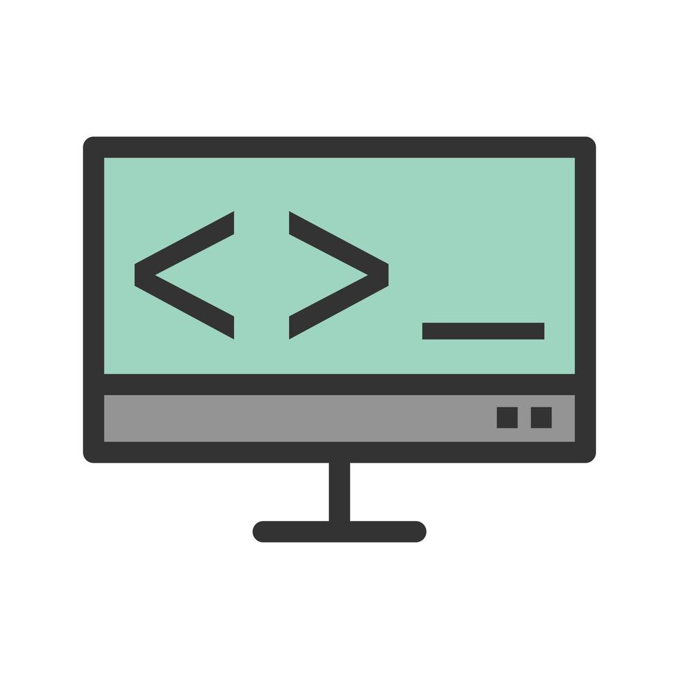 Console Filled Line Icon vector