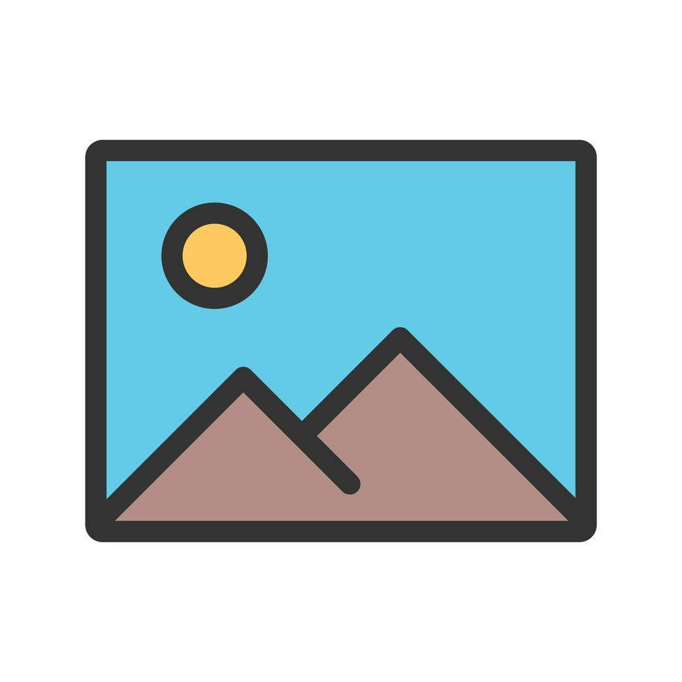 View Image Filled Line Icon vector