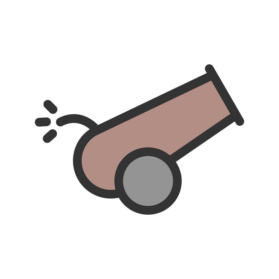 Cannon Filled Line Icon vector