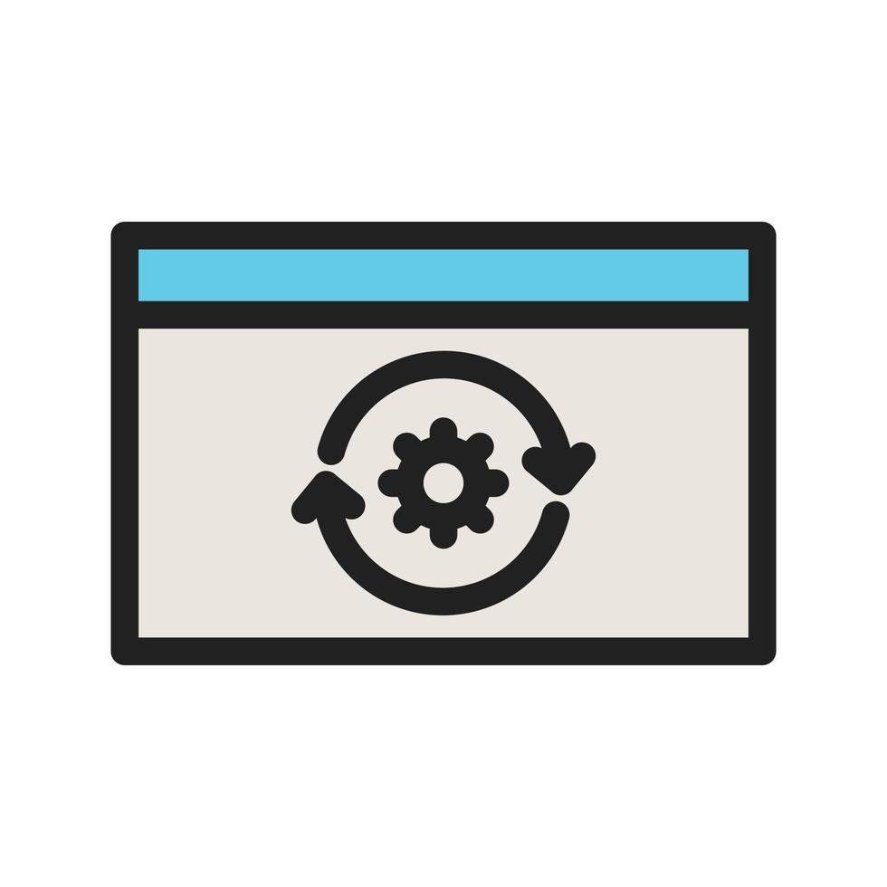 Reverse Engineering Filled Line Icon vector