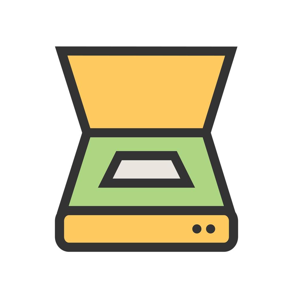 Scanner Filled Line Icon vector