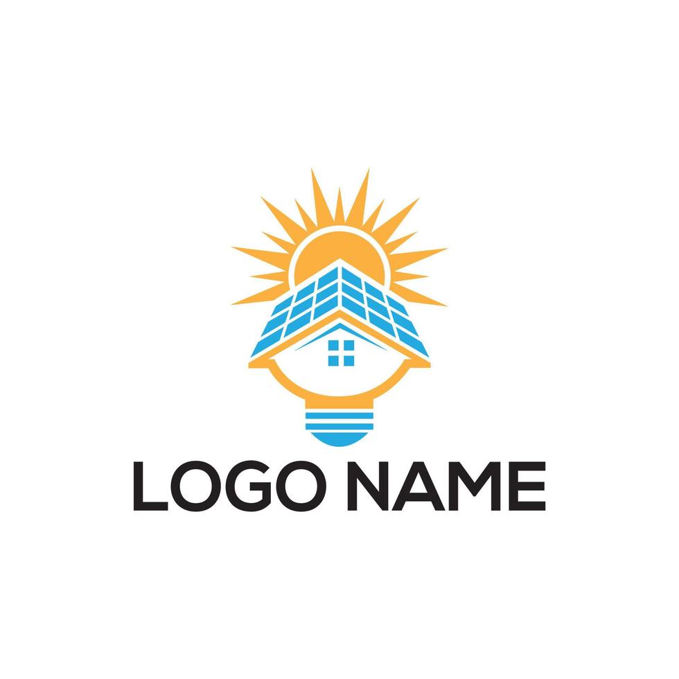 Sun solar mordern logo design template. solar energy logo design Free Vector