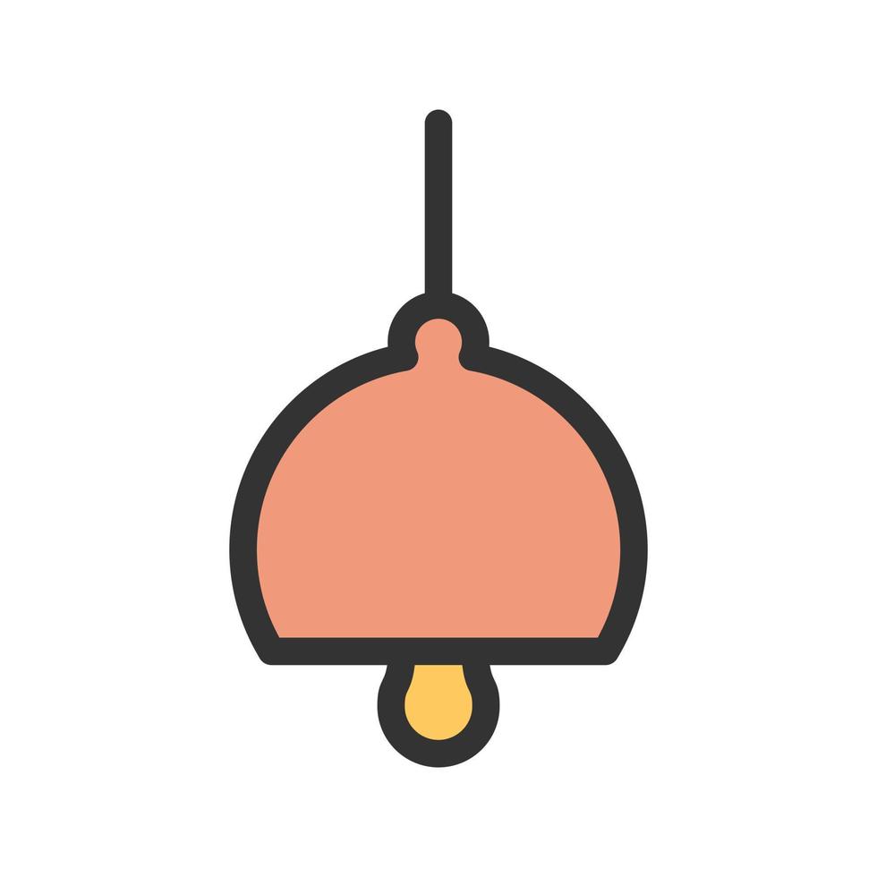Ceiling Light Filled Line Icon vector
