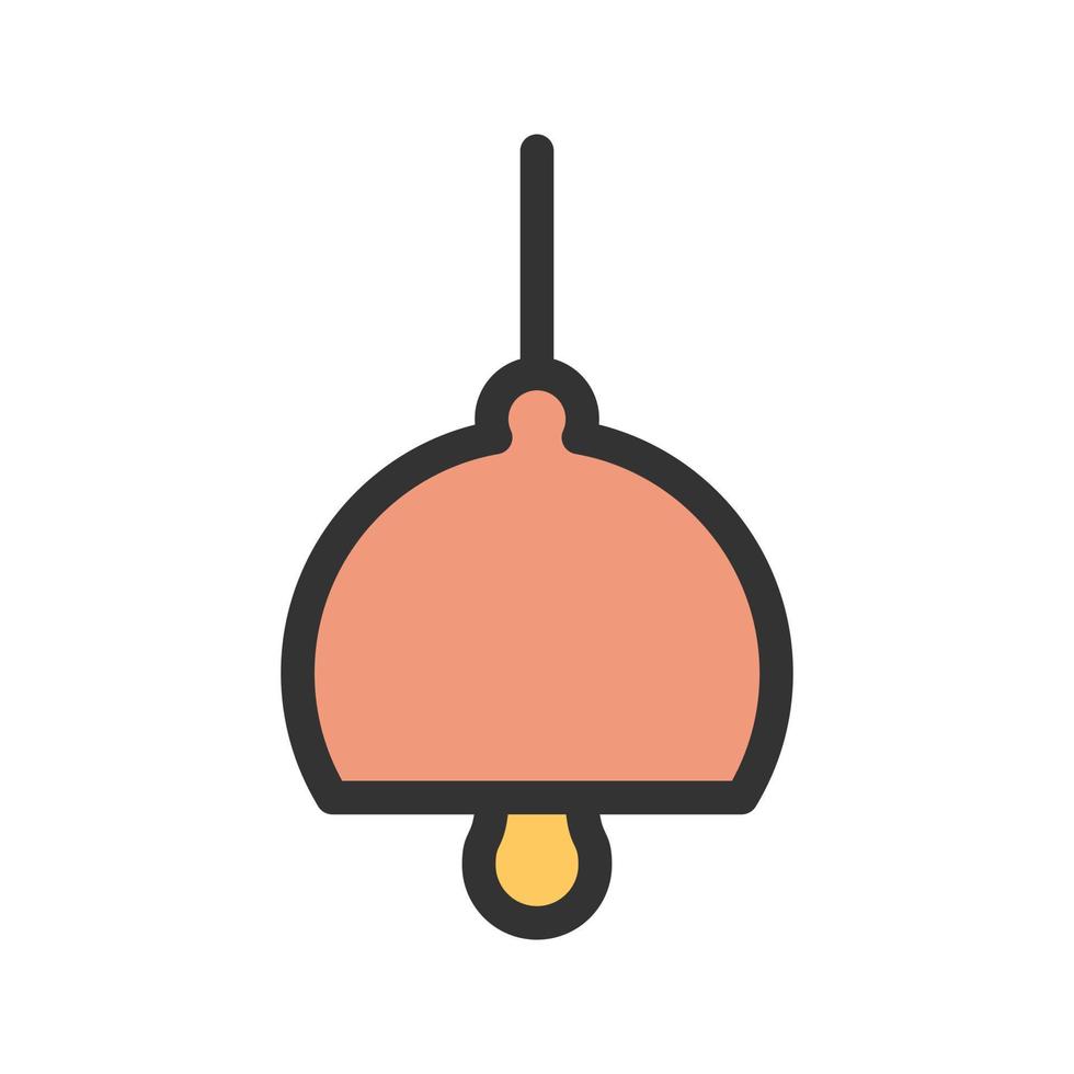 Ceiling Light Filled Line Icon vector