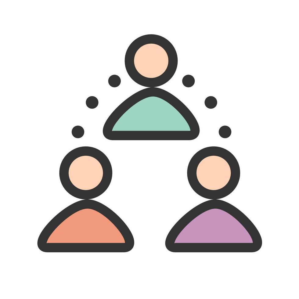 Connected Profiles I Filled Line Icon vector