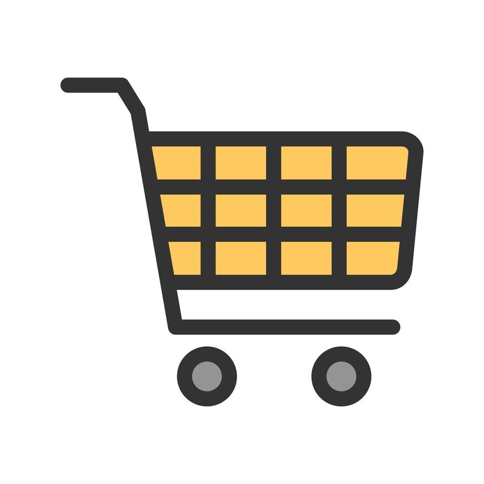 Shopping Cart Filled Line Icon vector