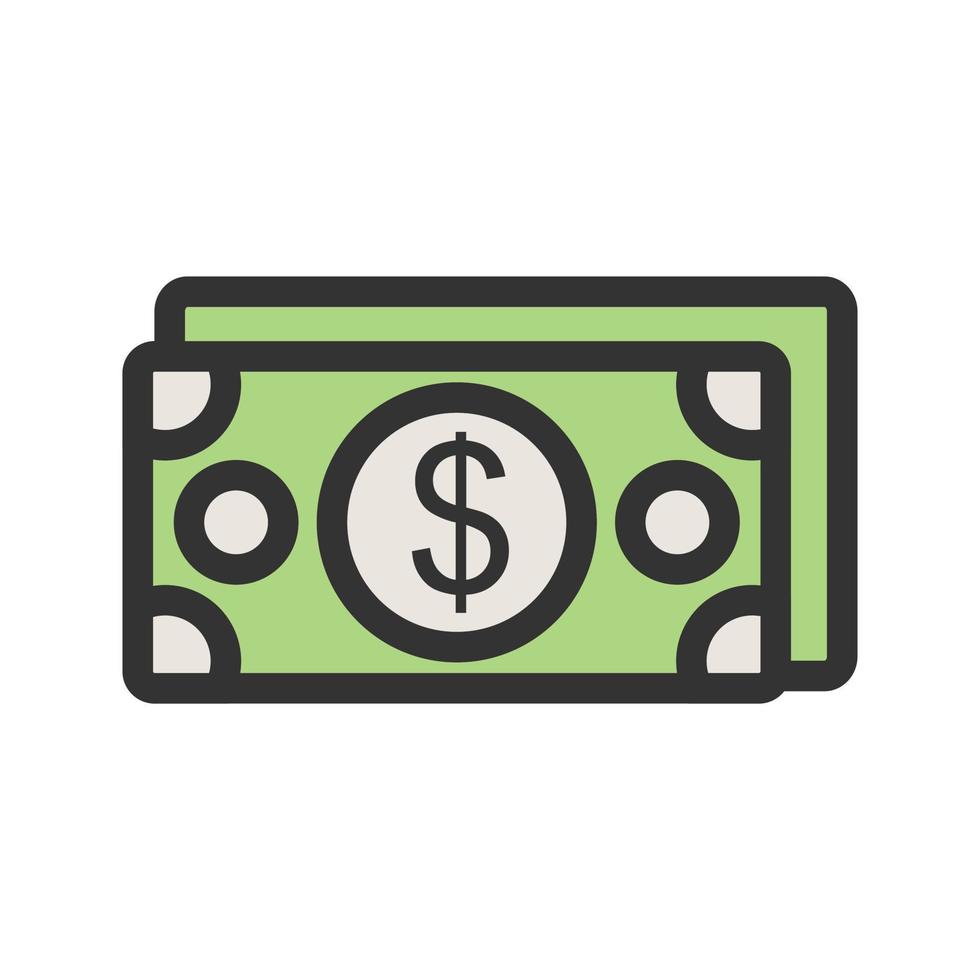 Money I Filled Line Icon vector