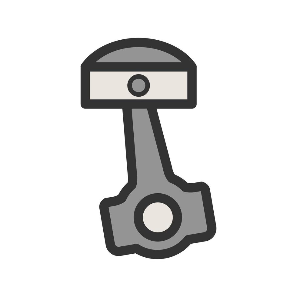 Piston Filled Line Icon vector