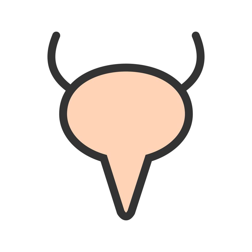 Bladder Filled Line Icon vector