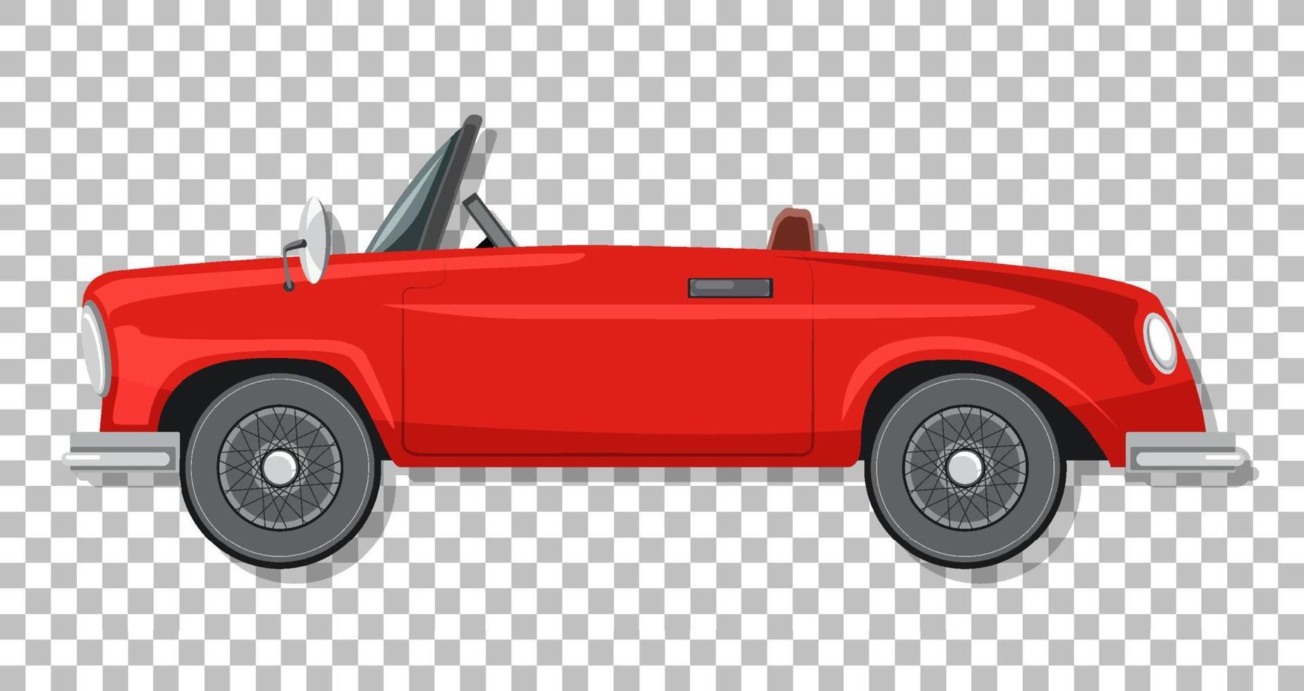 Cute vintage car on grid background vector