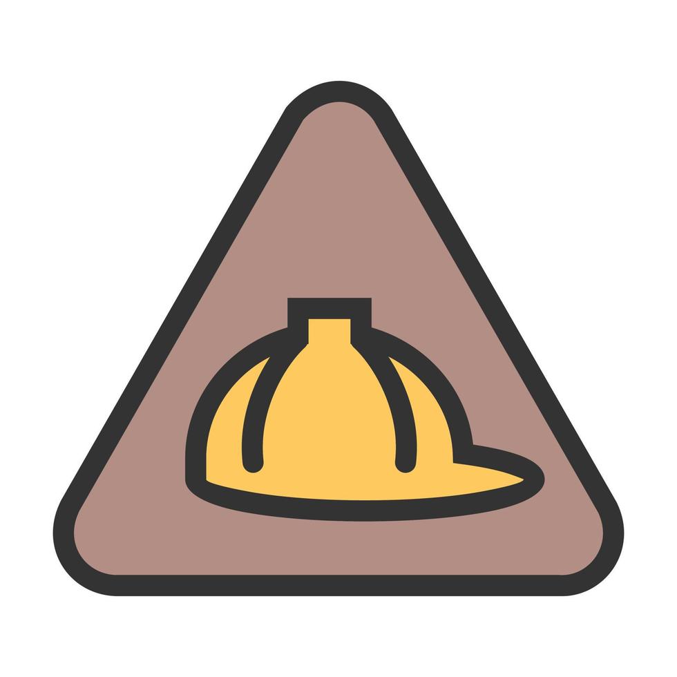 Under Construction Board Filled Line Icon vector