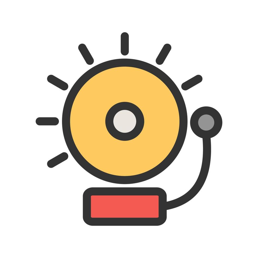 Alarms Filled Line Icon vector