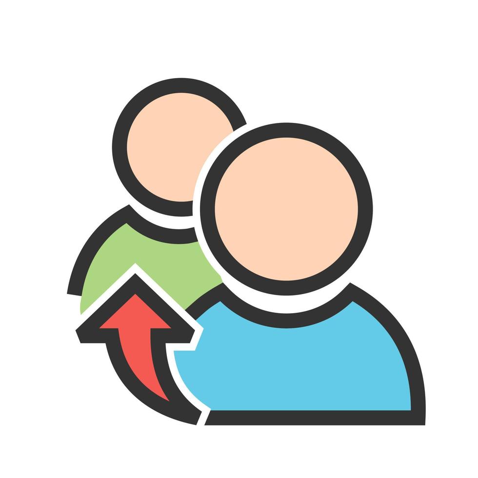 Referrals Filled Line Icon vector