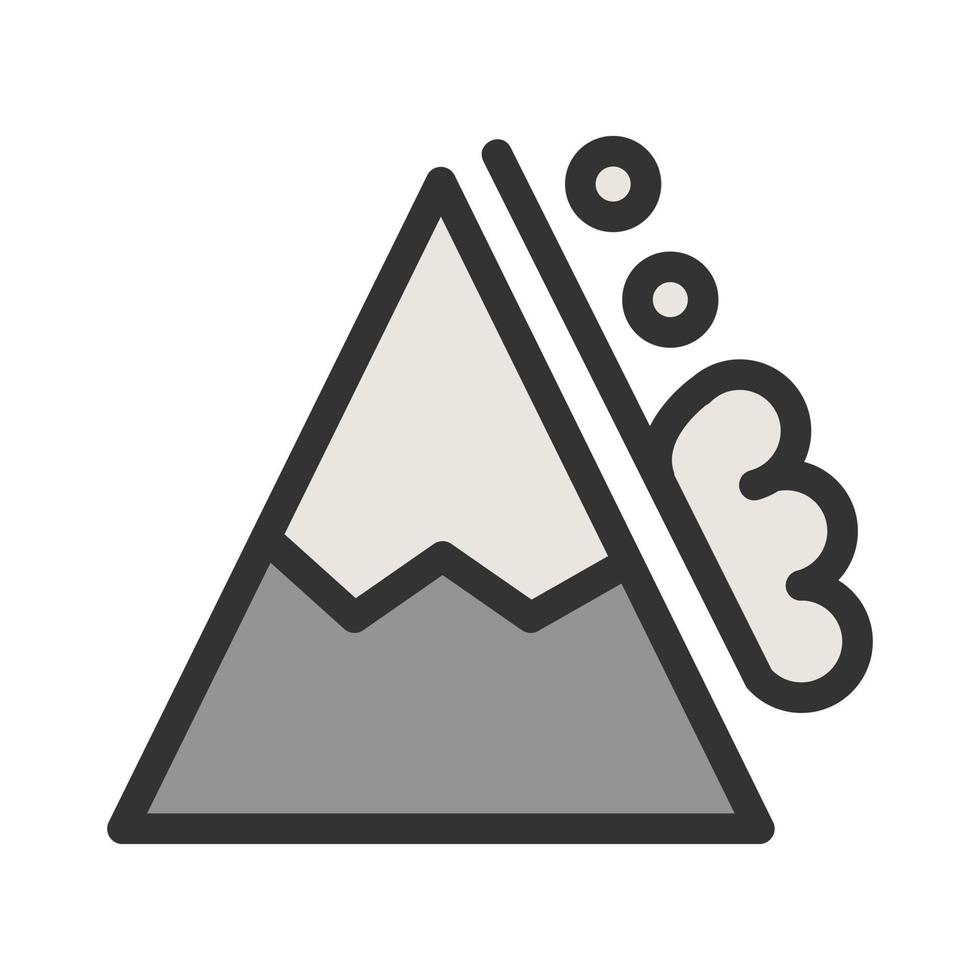 Snow Avalanche Filled Line Icon vector