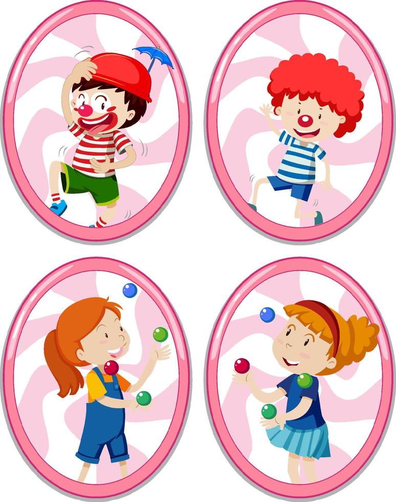 Set of different cartoon characters vector