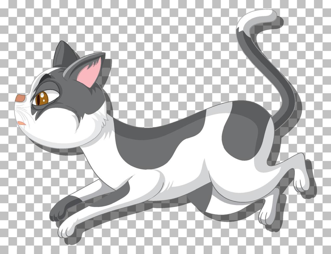 Cat jumping cartoon character vector