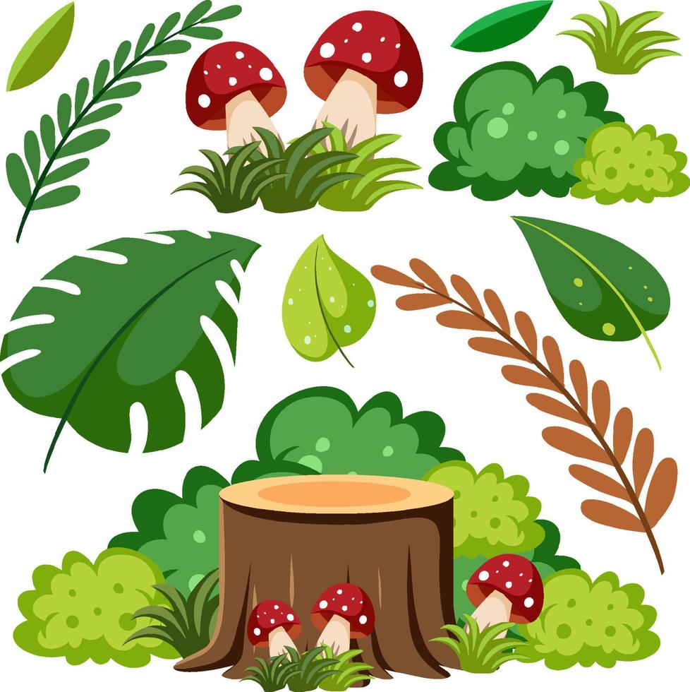 Various plants seamless pattern vector