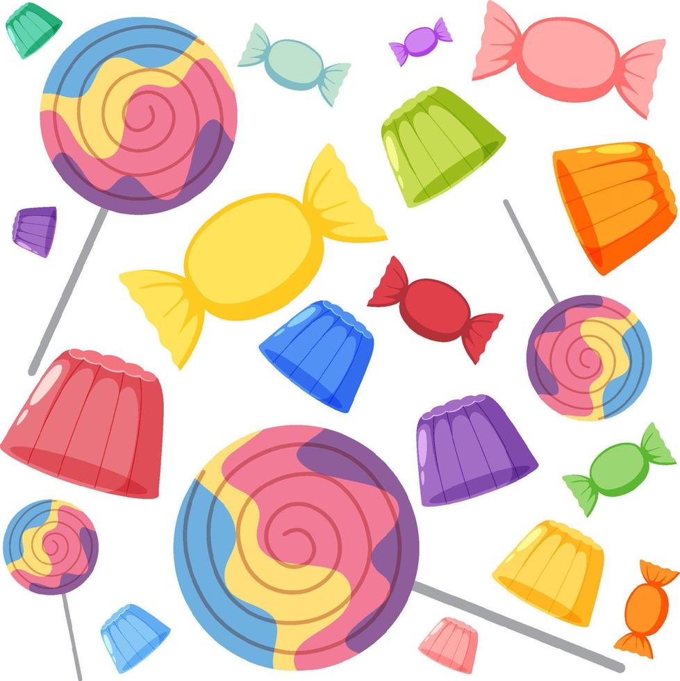 Sweet dessert seamless pattern vector