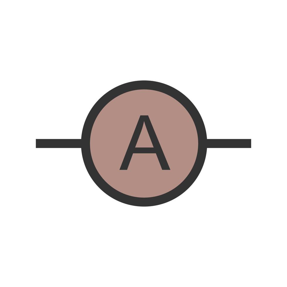 Ammeter Filled Line Icon vector
