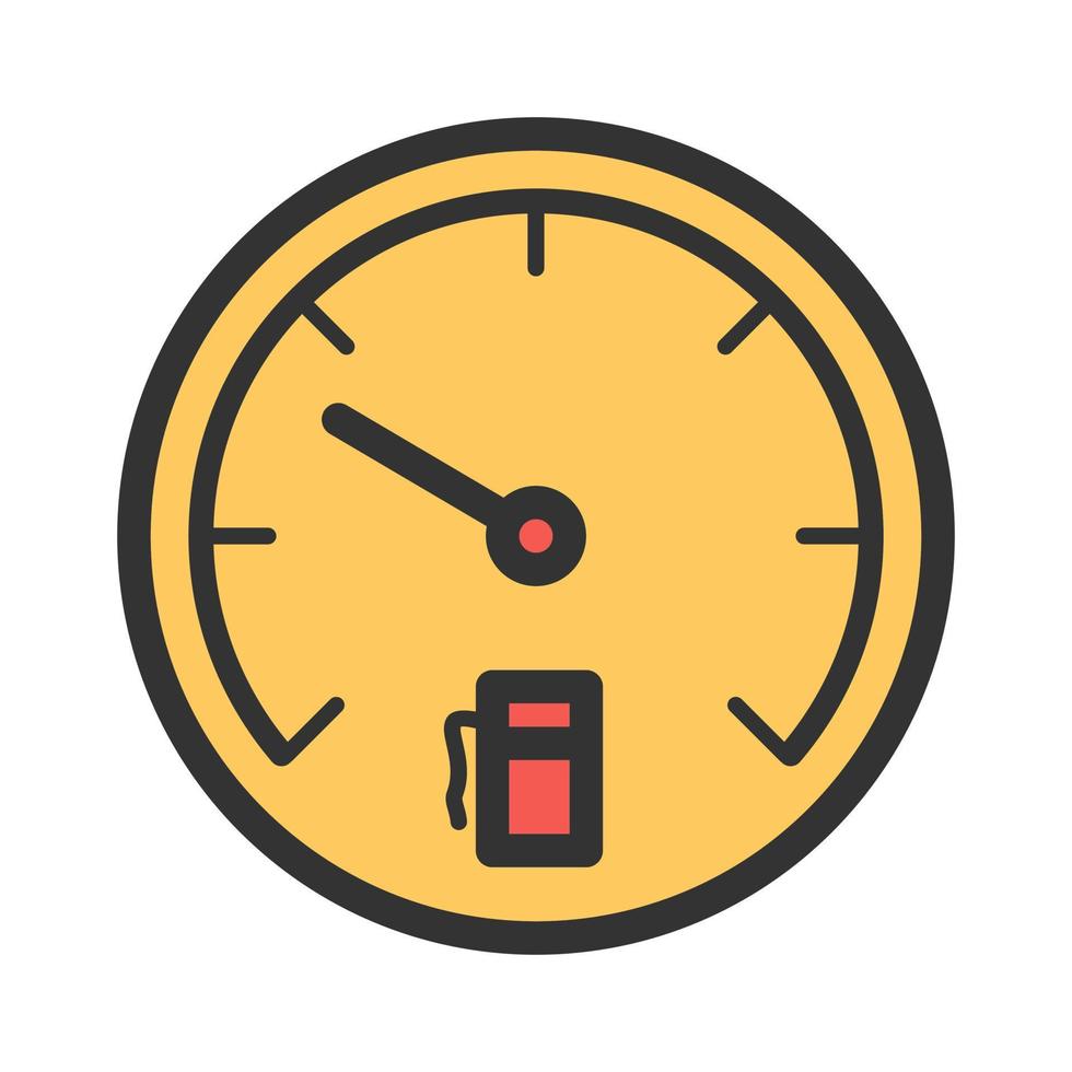 icono de línea llena de consumo de combustible vector