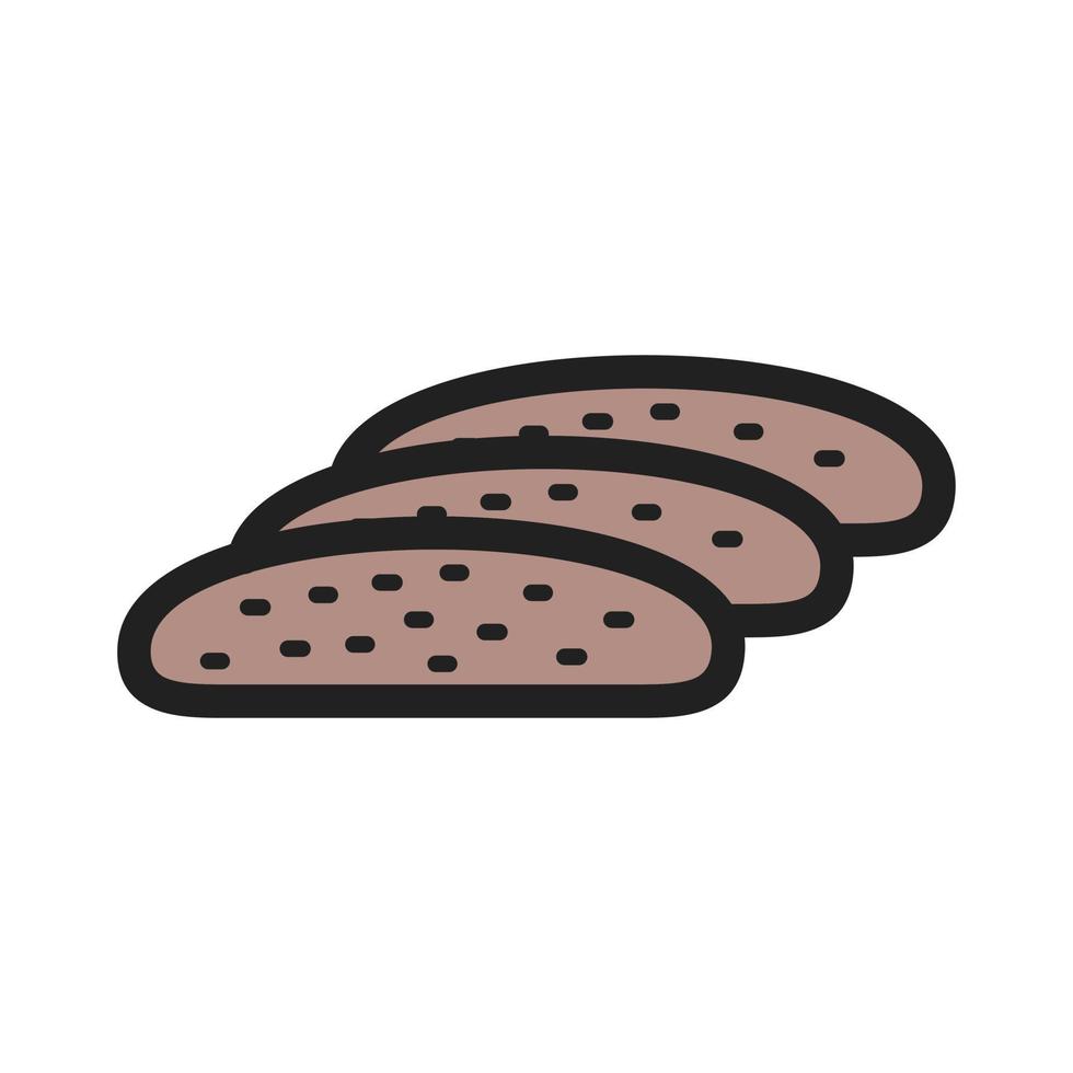 Biscotto Filled Line Icon vector