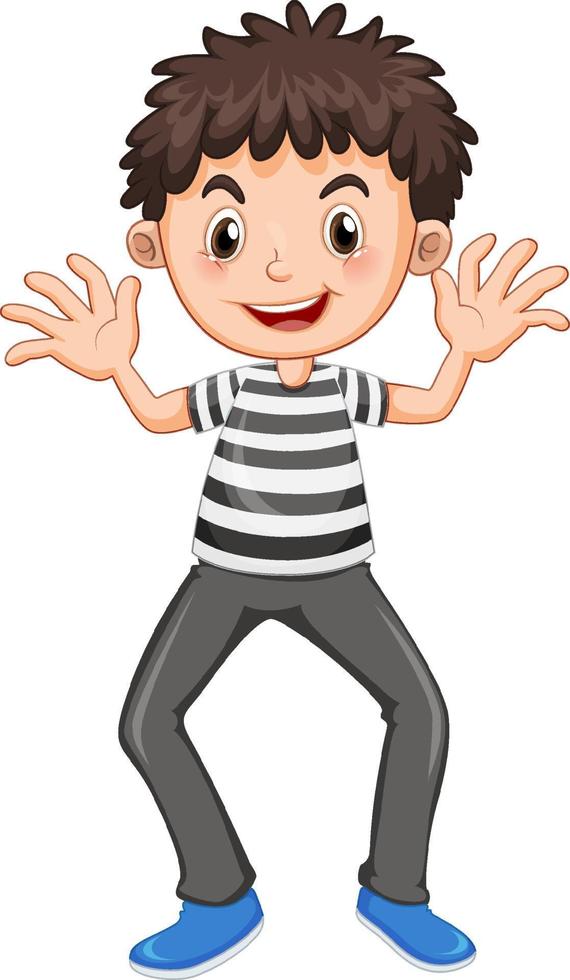 A boy in standing posture cartoon character vector