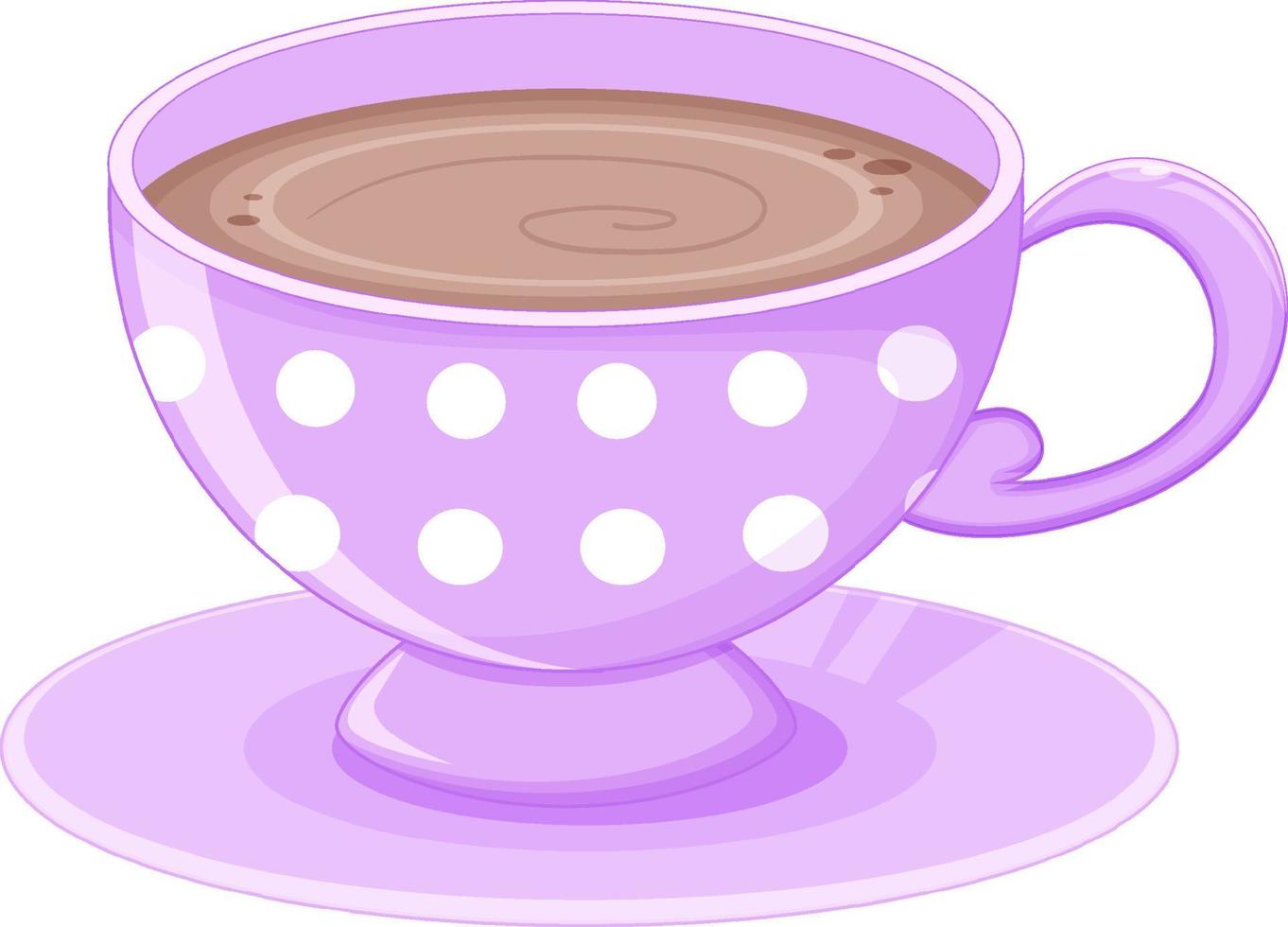 A cup of tea in purple colour vector