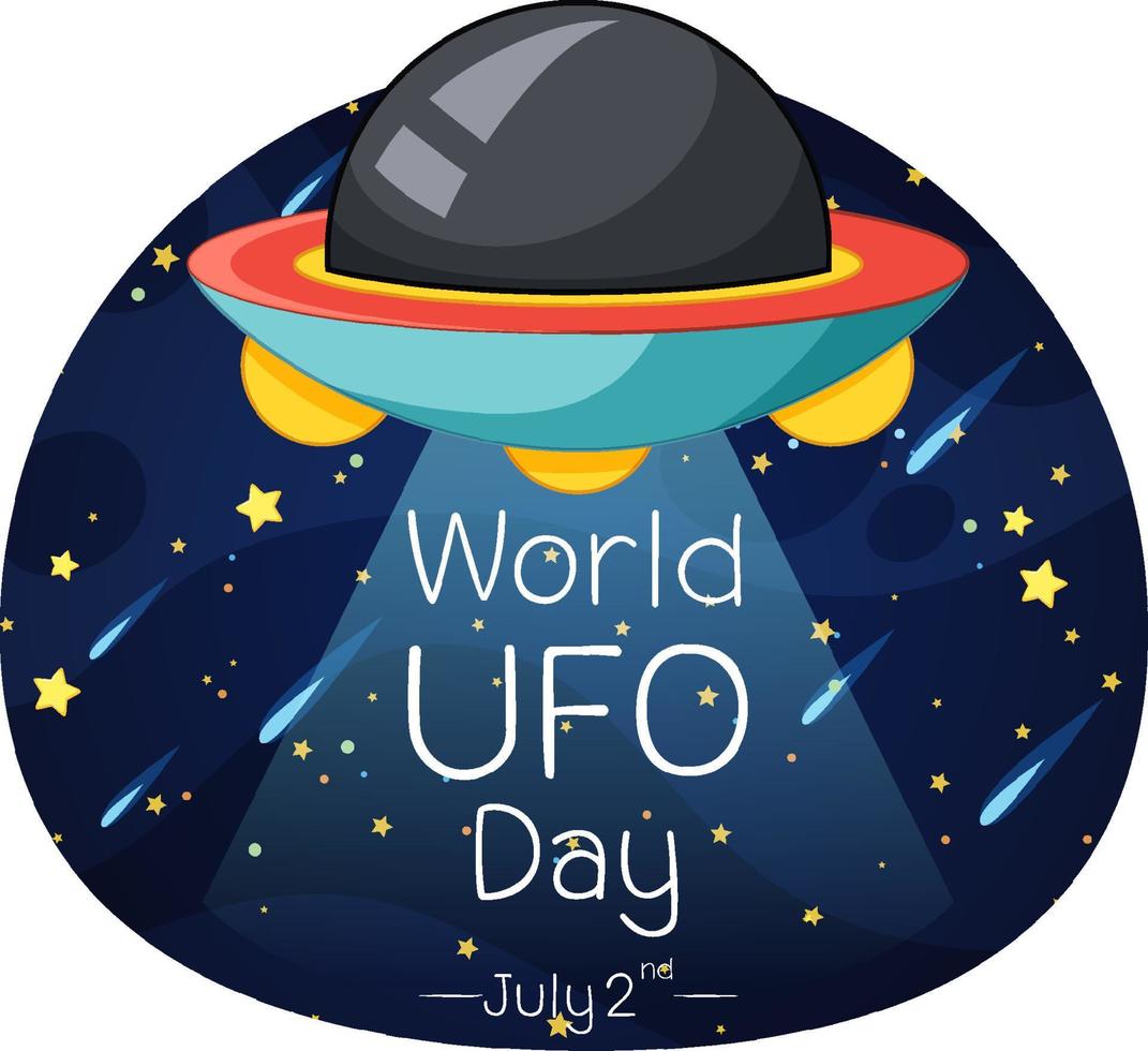 World UFO Day Poster Design vector