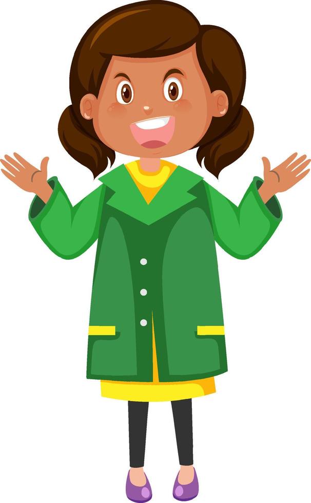 Cute simple cartoon character on white background vector