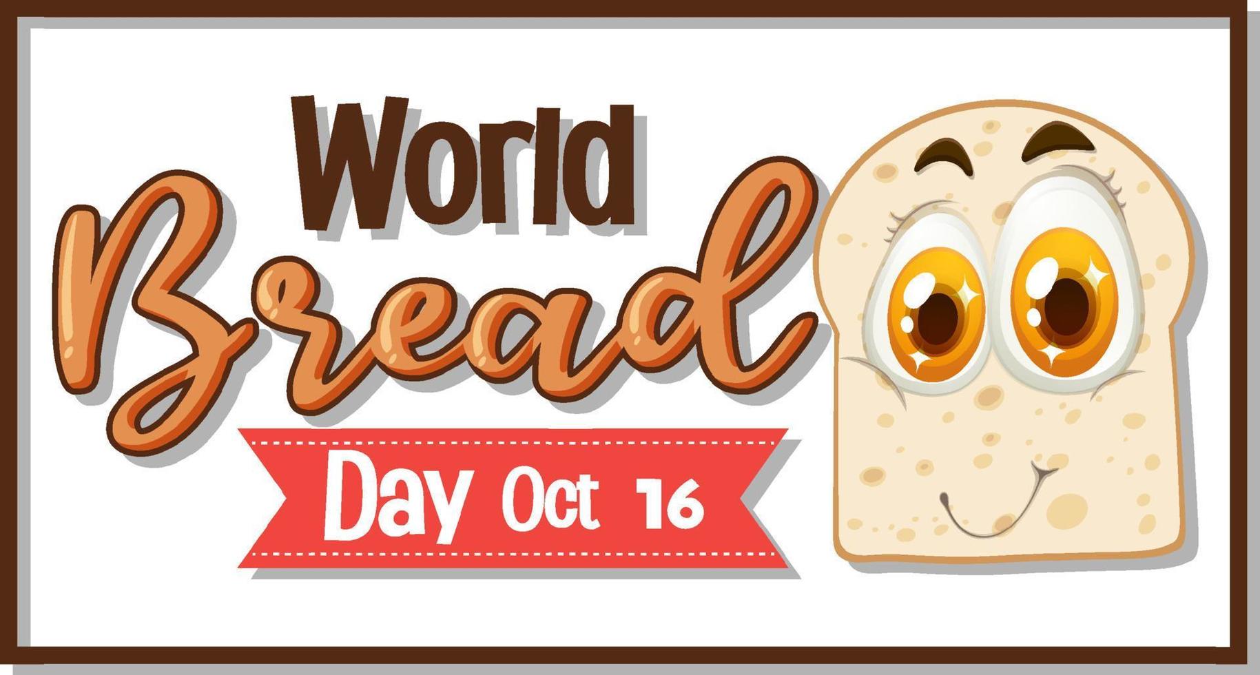 World bread day poster design vector