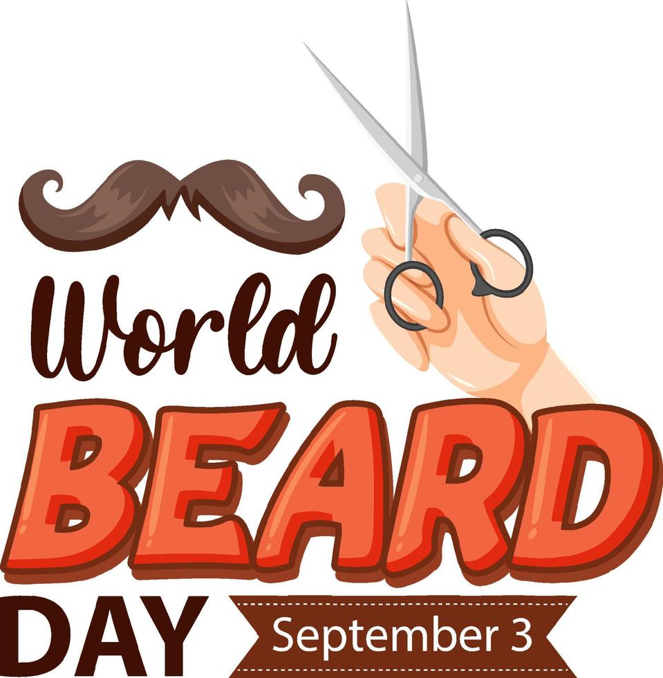 World Beard Day September 3 vector