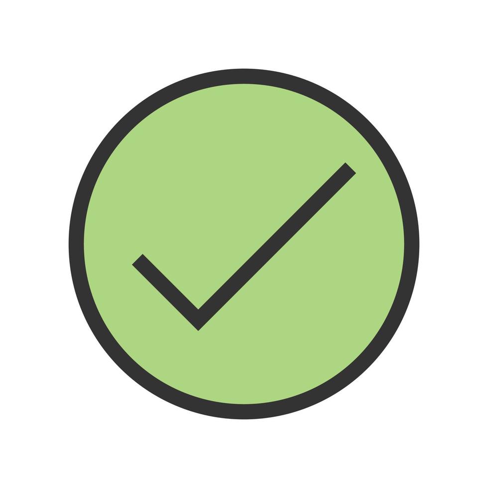 Check Circle Filled Line Icon vector
