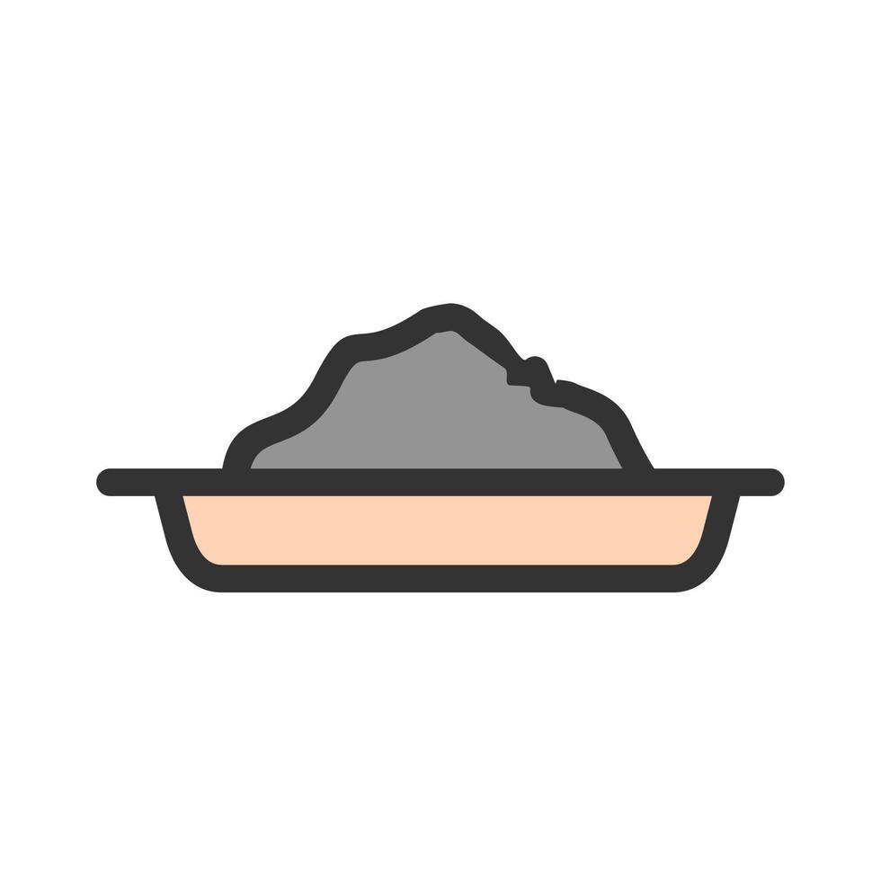 Cement Tray Filled Line Icon vector