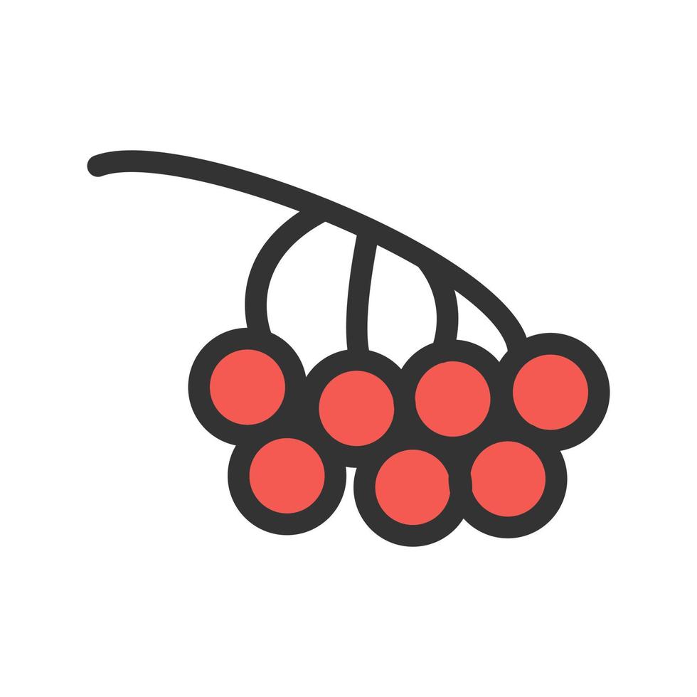 Berries Filled Line Icon vector