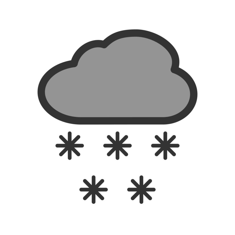 Snowing Filled Line Icon vector