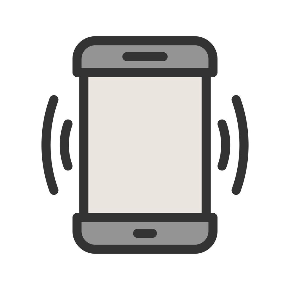 Vibration Filled Line Icon vector