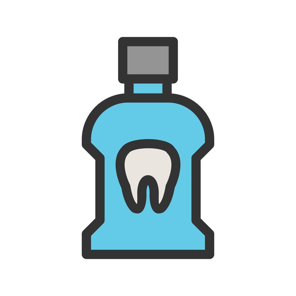 Mouth Wash Filled Line Icon vector