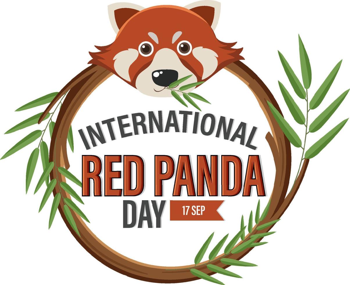 International Red Panda Day vector