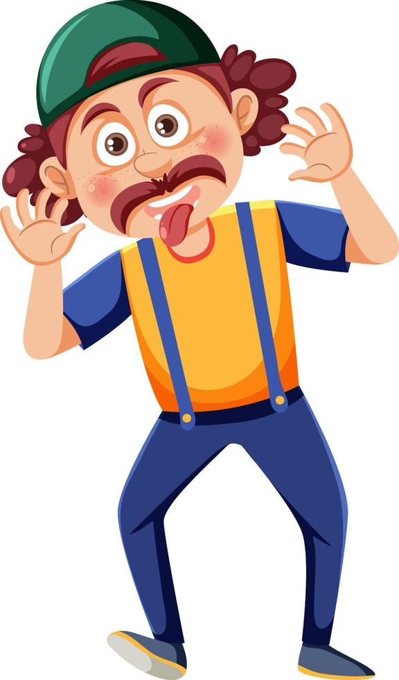 Cheeky man cartoon character vector