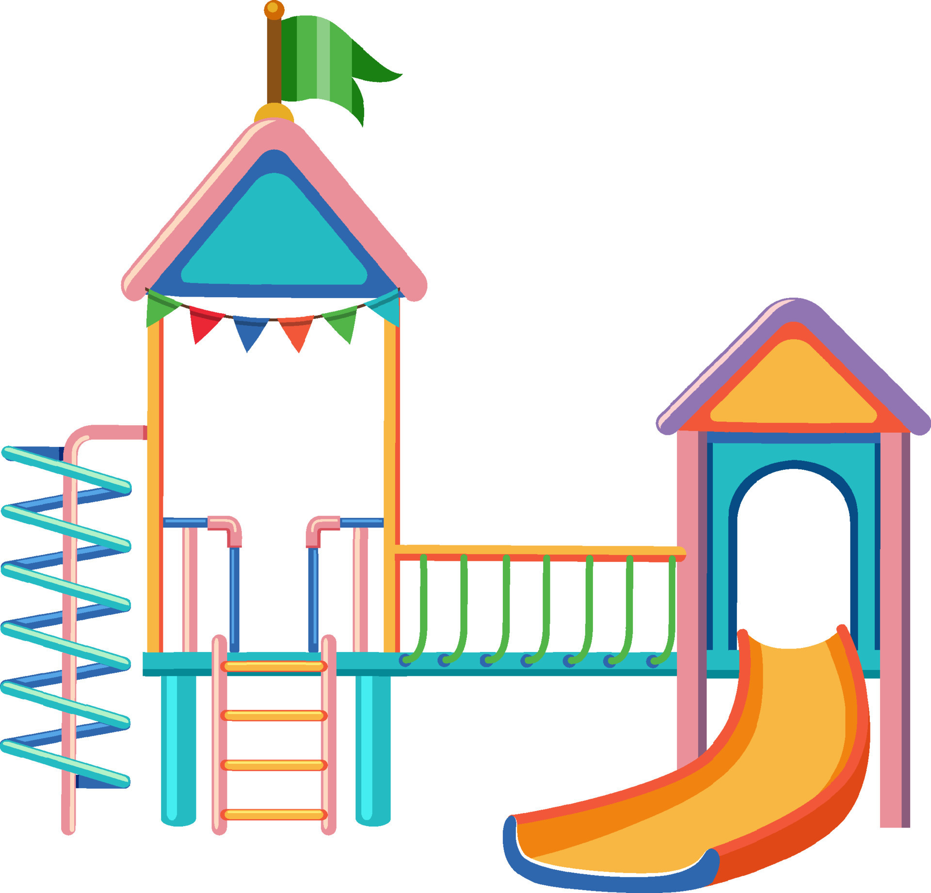 Outdoor playground slide for kids 8619282 Vector Art at Vecteezy