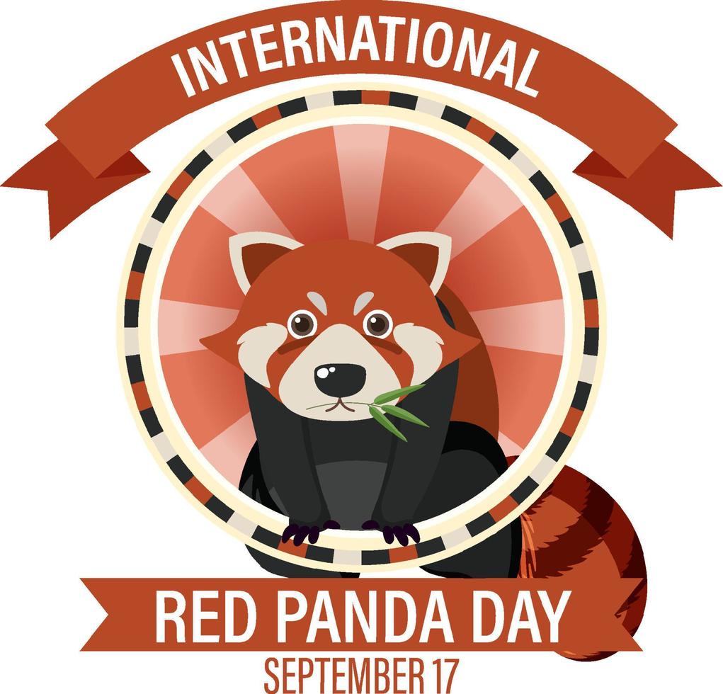 International Red Panda Day vector