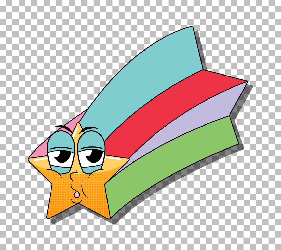 Star with facial expression vector