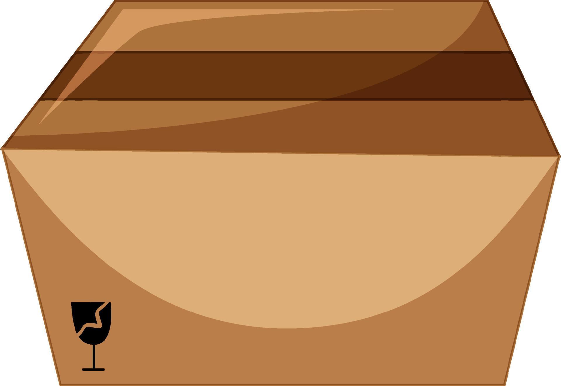 A corrugated box on white background 8619790 Vector Art at Vecteezy