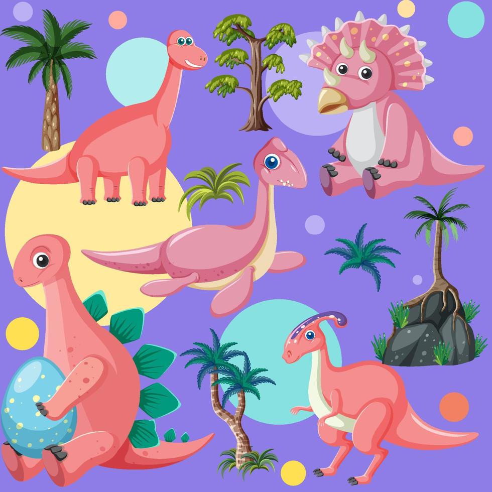 lindo, dinosaurio, seamless, patrón vector