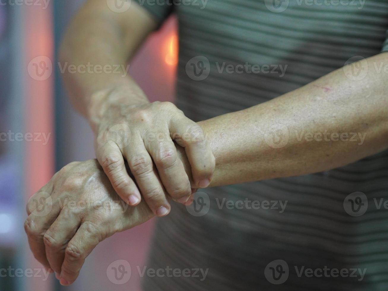 Guillan Barre Syndrome, Vaccine covid-19 coronavirus Treatment, woman holding hands rare disorder body immune system attacks nerves photo